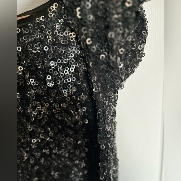 3.1 Phillip Lim Sequin 100% Silk Long Sleeved Gunmetal Cocktail Dress Sz 4 - Picture 8 of 14